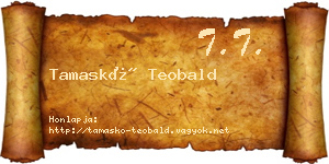 Tamaskó Teobald névjegykártya